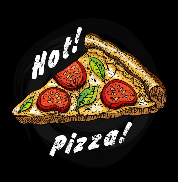 Illustrazione di pizza calda