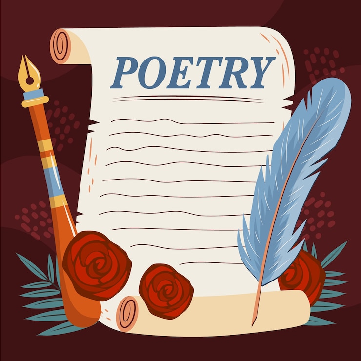 Vettore gratuito illustrazione di poesia disegnata a mano
