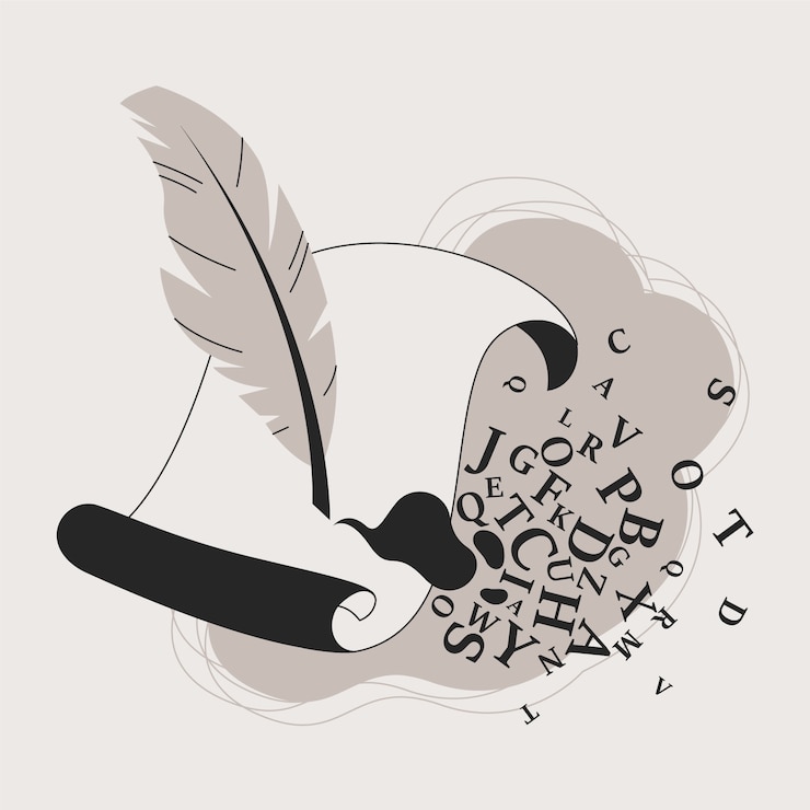 Vettore gratuito illustrazione di poesia disegnata a mano