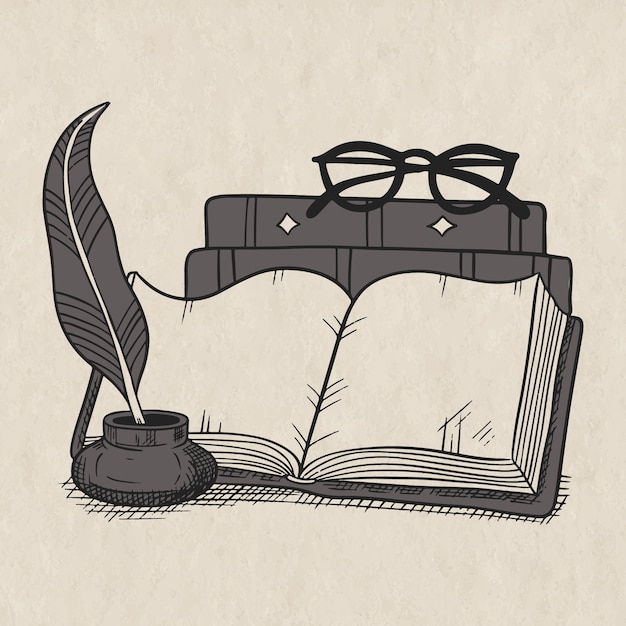 Illustrazione di poesia disegnata a mano