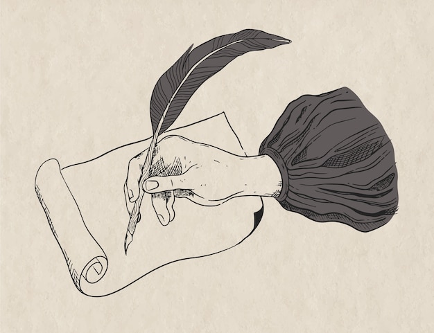 Illustrazione di poesia disegnata a mano