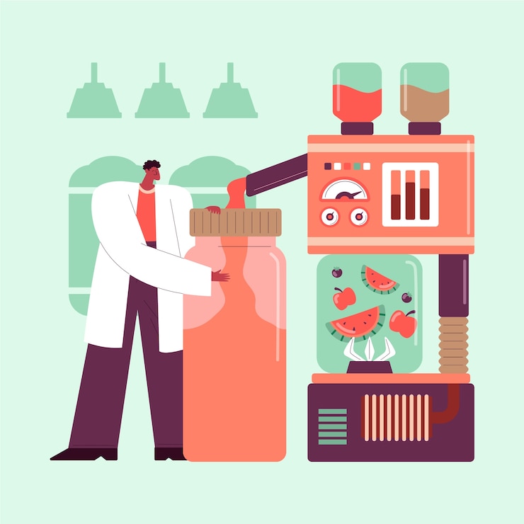Vettore gratuito illustrazione di produzione alimentare design piatto