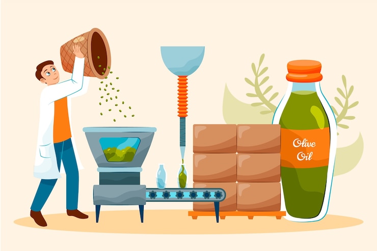 Vettore gratuito illustrazione di produzione alimentare disegnata a mano