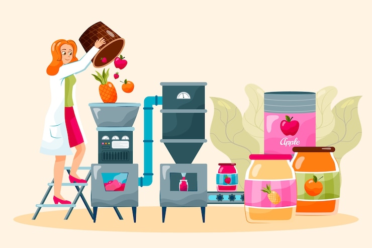 Vettore gratuito illustrazione di produzione alimentare disegnata a mano