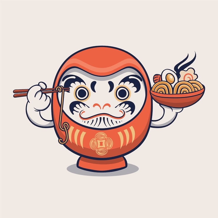 Vettore gratuito illustrazione di ramen disegnata a mano