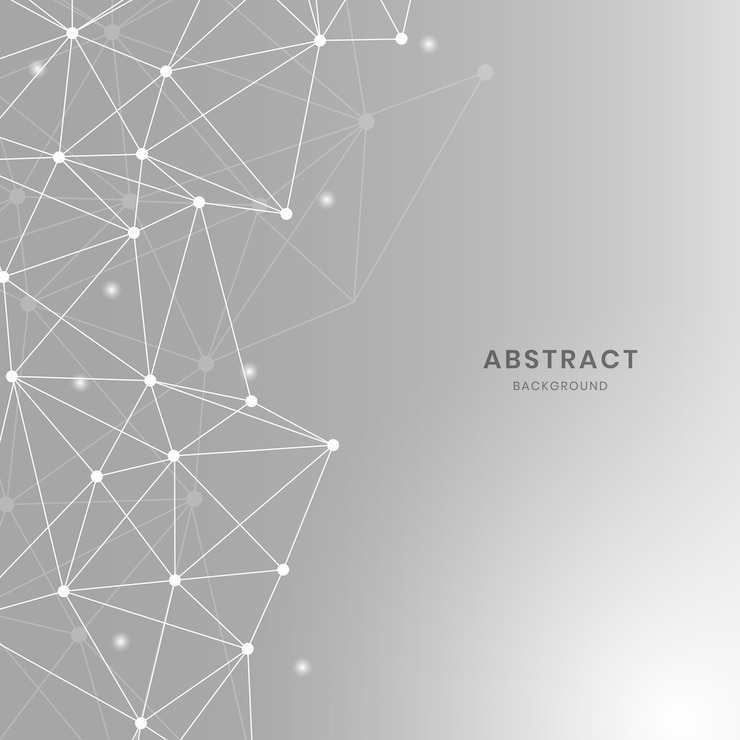 Vettore gratuito illustrazione di rete neurale grigia