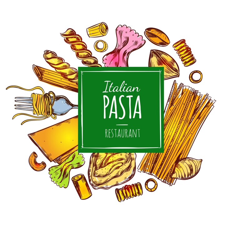 Vettore gratuito illustrazione di ristorante di pasta italiana