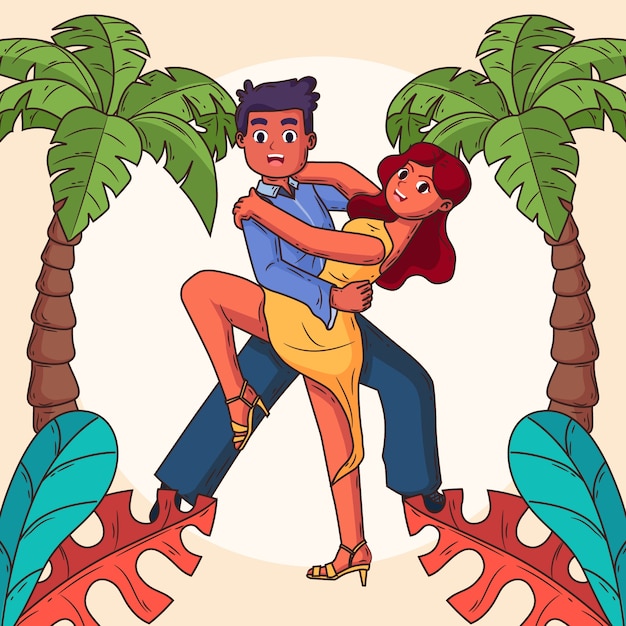 Illustrazione di salsa disegnata a mano