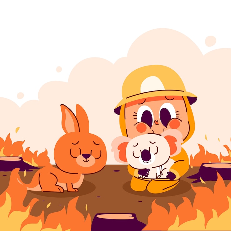 Vettore gratuito illustrazione di salvataggio degli animali disegnata a mano