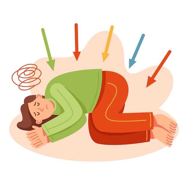 Illustrazione di schizofrenia design piatto
