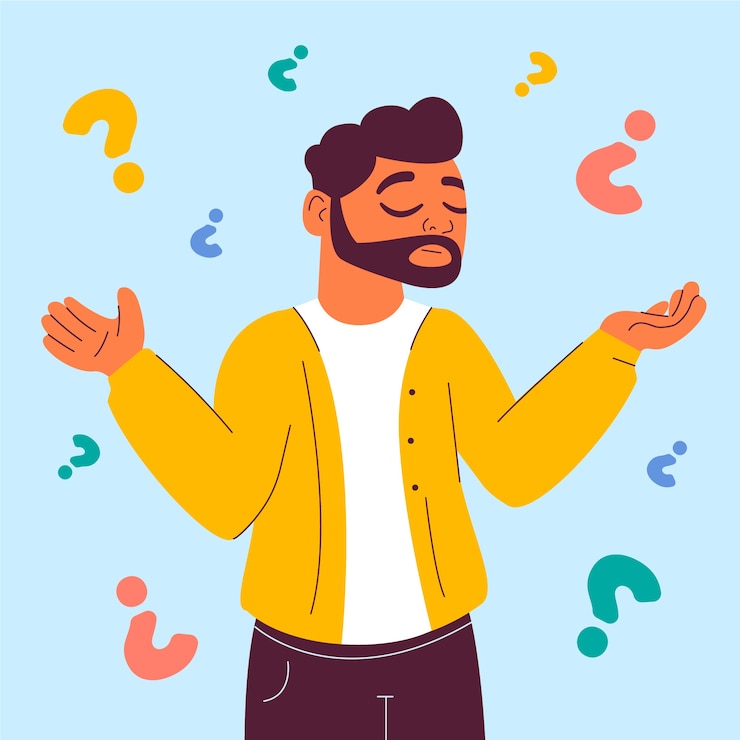Vettore gratuito illustrazione di scrollata di spalle design piatto disegnato a mano