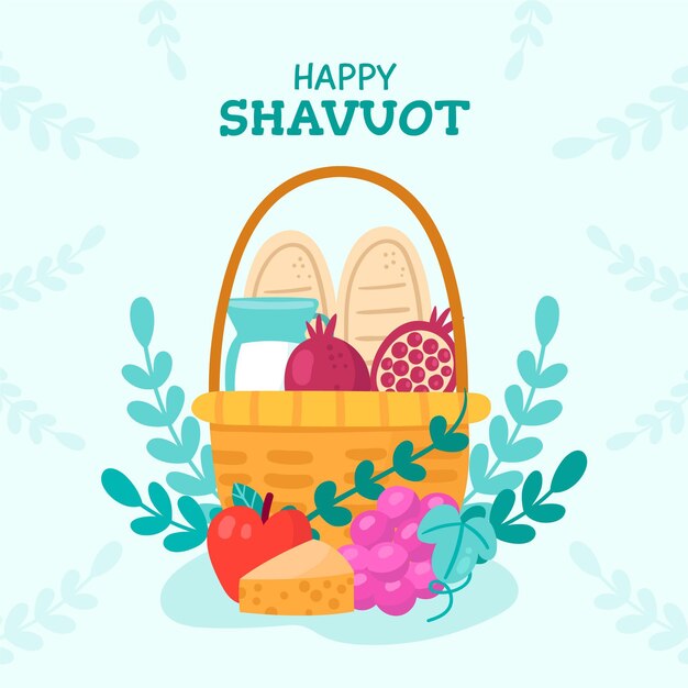 Illustrazione di shavout disegnata a mano