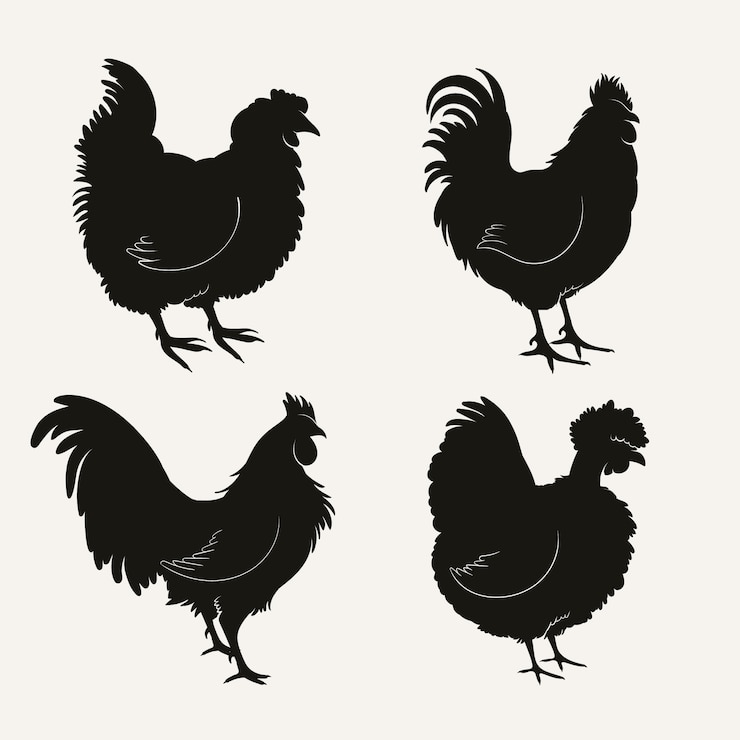 Vettore gratuito illustrazione di silhouette di animali disegnate a mano