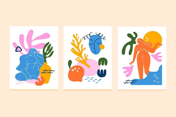 Vettore gratuito illustrazione di stile matisse design piatto
