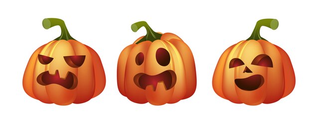 Illustrazione di tre jack-o-lanterns