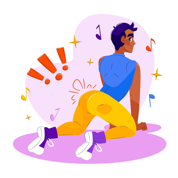 Vettore gratuito illustrazione di twerk disegnata a mano