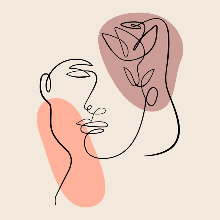 Vettore gratuito illustrazione di una linea d'arte disegnata a mano