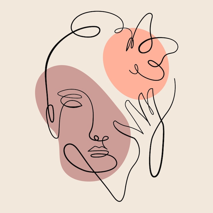 Vettore gratuito illustrazione di una linea d'arte disegnata a mano