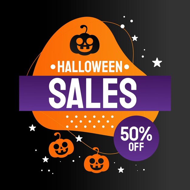 Illustrazione di vendita di halloween sfumato