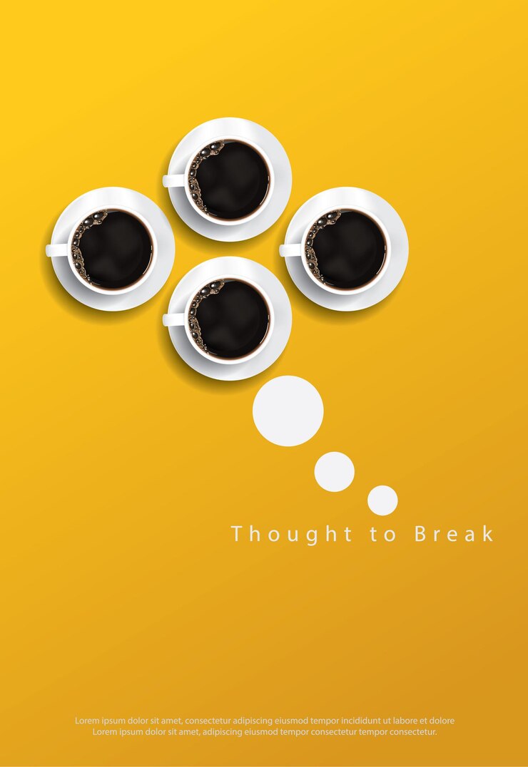 Vettore gratuito illustrazione di vettore dei flayers della pubblicità del manifesto del caffè