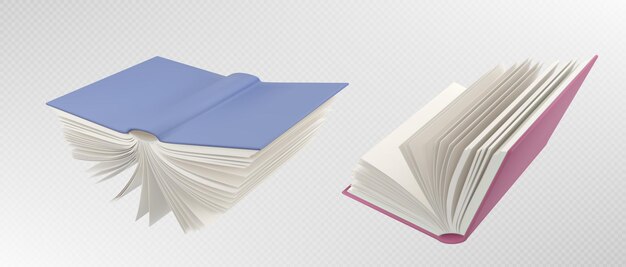 Illustrazione di vettore del libro di carta della scuola a mosca aperta isolato su sfondo bianco