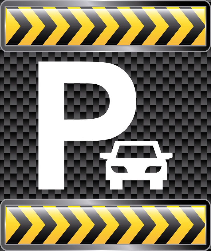 Vettore gratuito illustrazione di vettore di progettazione grafica di parcheggio