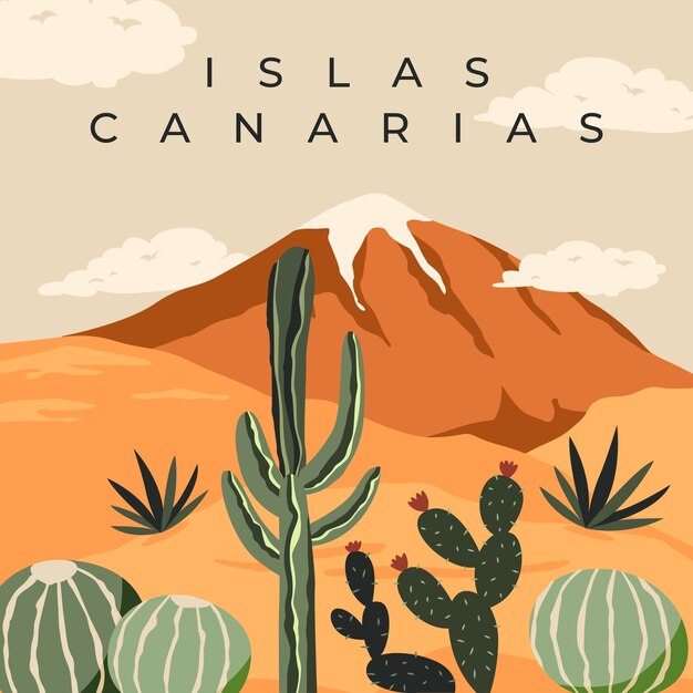 Illustrazione di viaggio in Spagna disegnata a mano