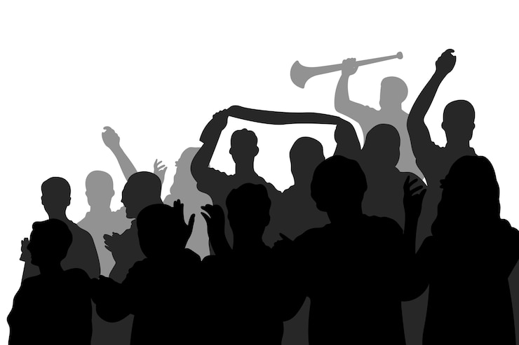 Vettore gratuito illustrazione disegnata a mano dei tifosi di calcio