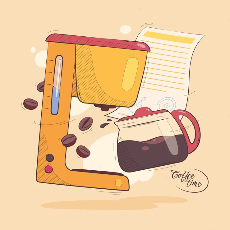 Vettore gratuito illustrazione disegnata a mano del caffè di affari