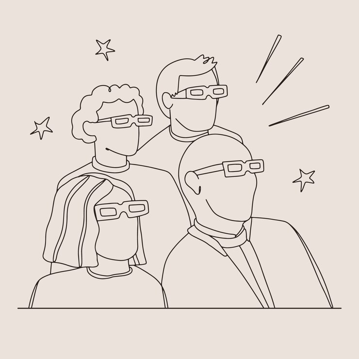 Vettore gratuito illustrazione disegnata a mano del cinema