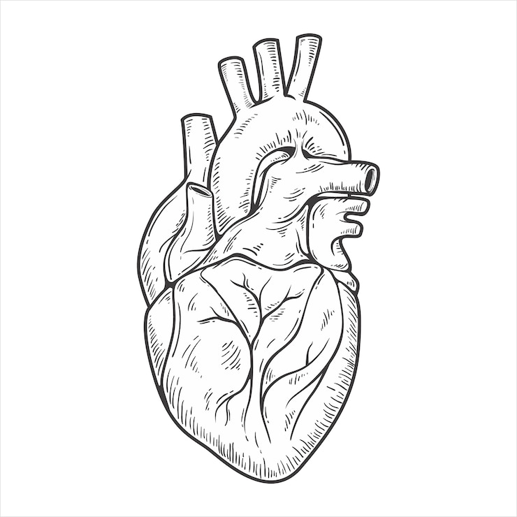 Vettore gratuito illustrazione disegnata a mano del disegno del cuore
