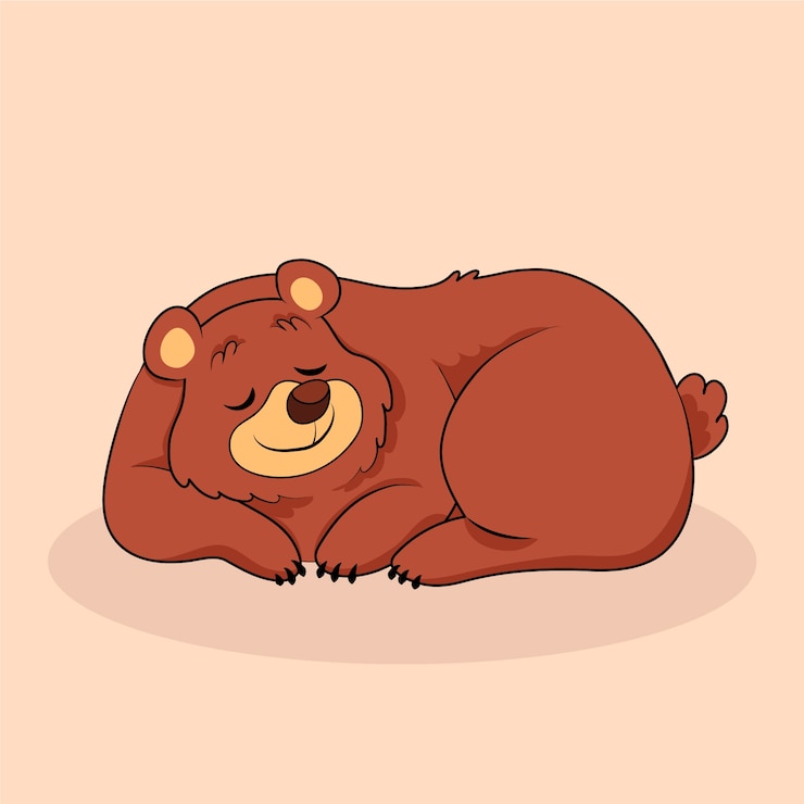 Vettore gratuito illustrazione disegnata a mano dell'orso del fumetto