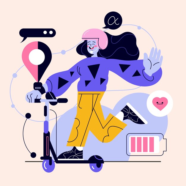 Illustrazione disegnata a mano della Gen Alpha.