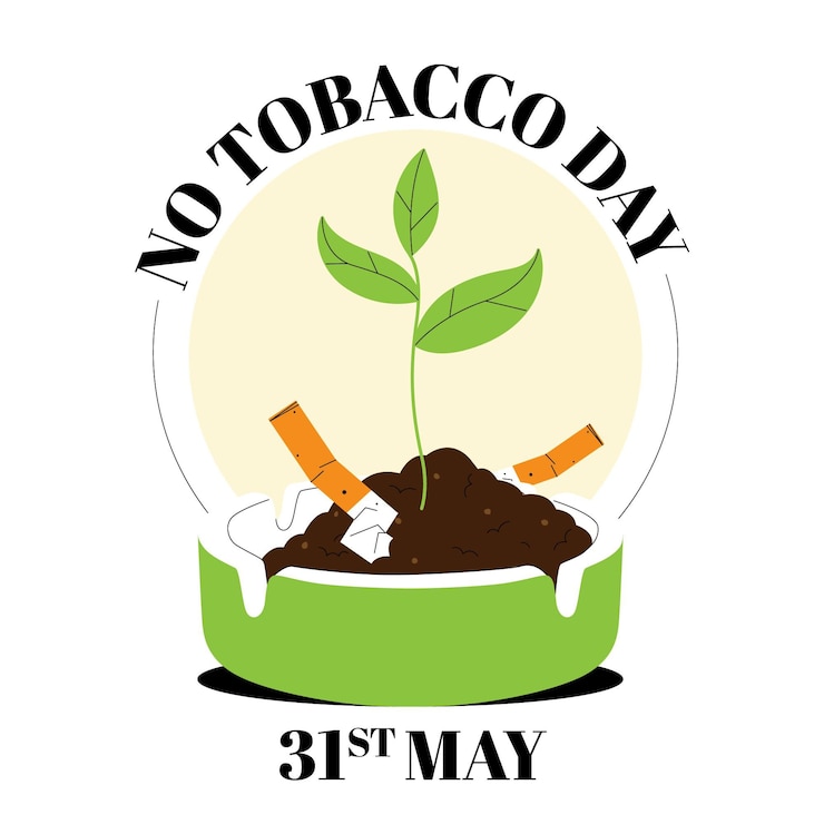 Vettore gratuito illustrazione disegnata a mano della giornata mondiale senza tabacco