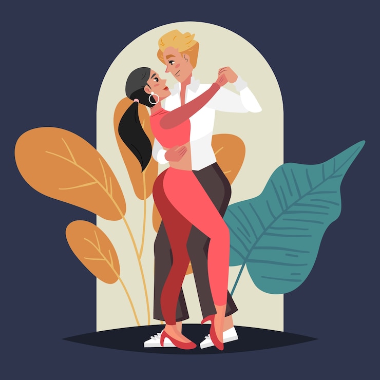 Vettore gratuito illustrazione disegnata a mano di bachata