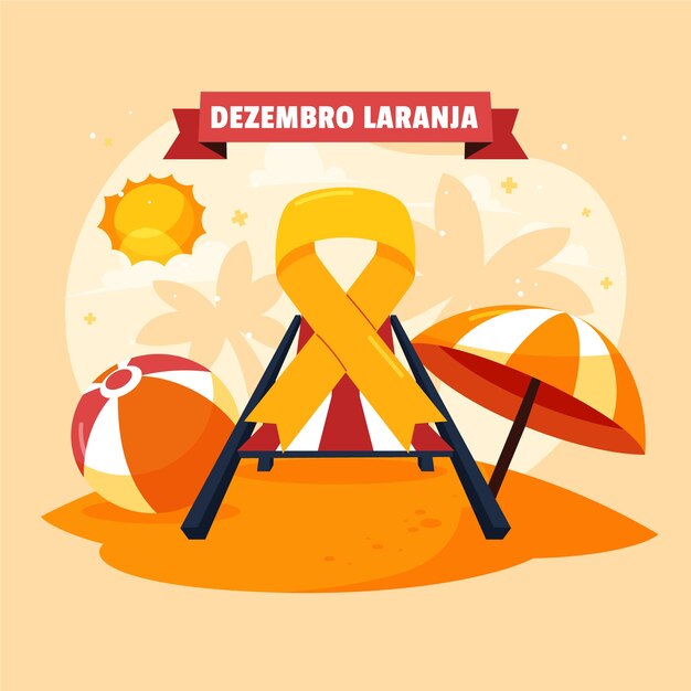 Illustrazione disegnata a mano di dezembro laranja