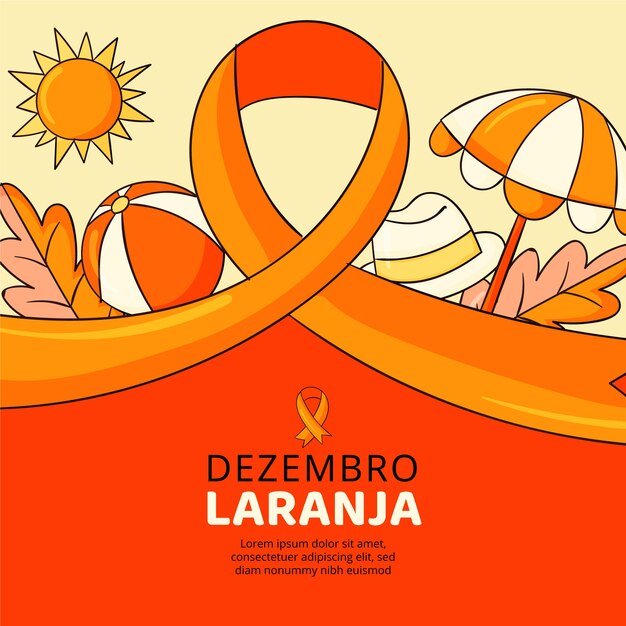 Illustrazione disegnata a mano di dezembro laranja