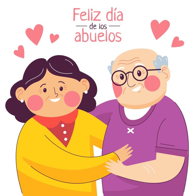 Illustrazione disegnata a mano di dia de los abuelos