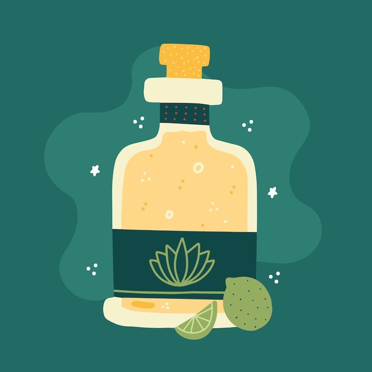 Vettore gratuito illustrazione disegnata a mano di mezcal