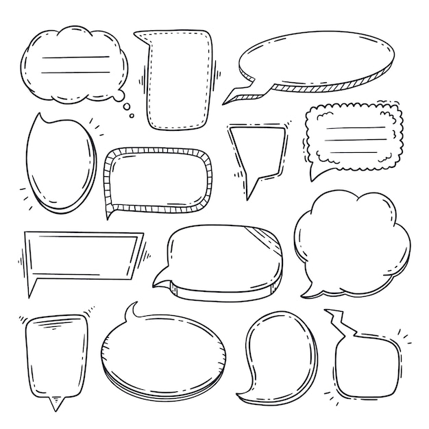 Illustrazione disegnata a mano di una bolla di discorso