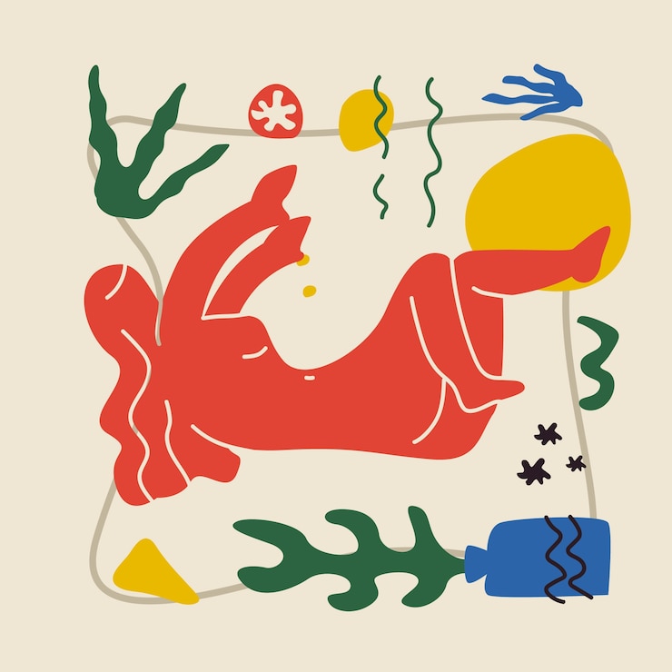 Vettore gratuito illustrazione disegnata a mano in stile matisse