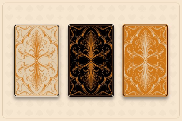 Illustrazione disegnata a mano sul retro delle carte da gioco