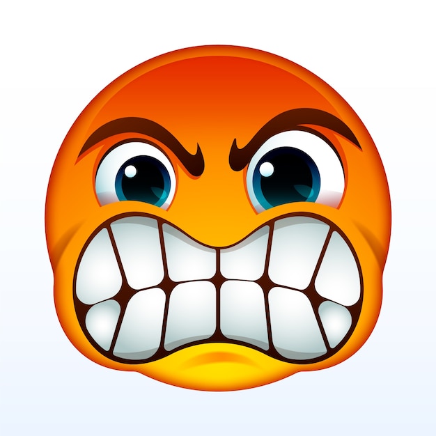 Illustrazione emoji d'odio disegnata a mano