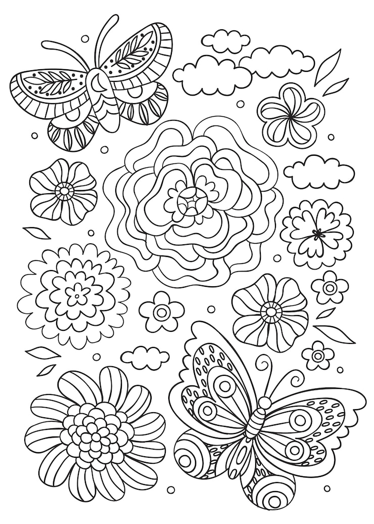 Vettore gratuito illustrazione floreale disegnata a mano