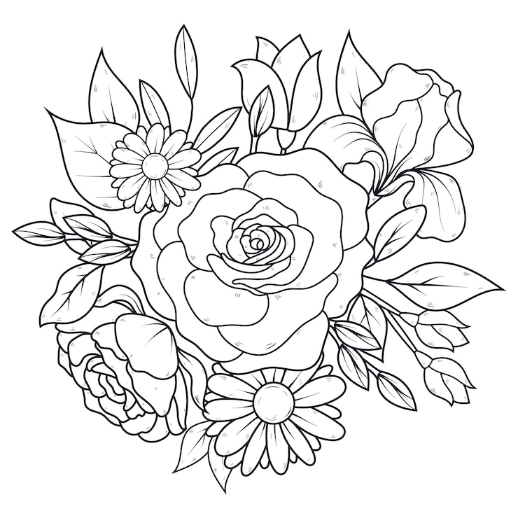 Vettore gratuito illustrazione floreale disegnata a mano.
