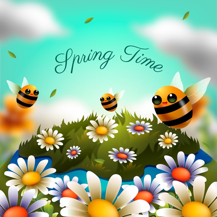 Vettore gratuito illustrazione floreale realistica per la primavera