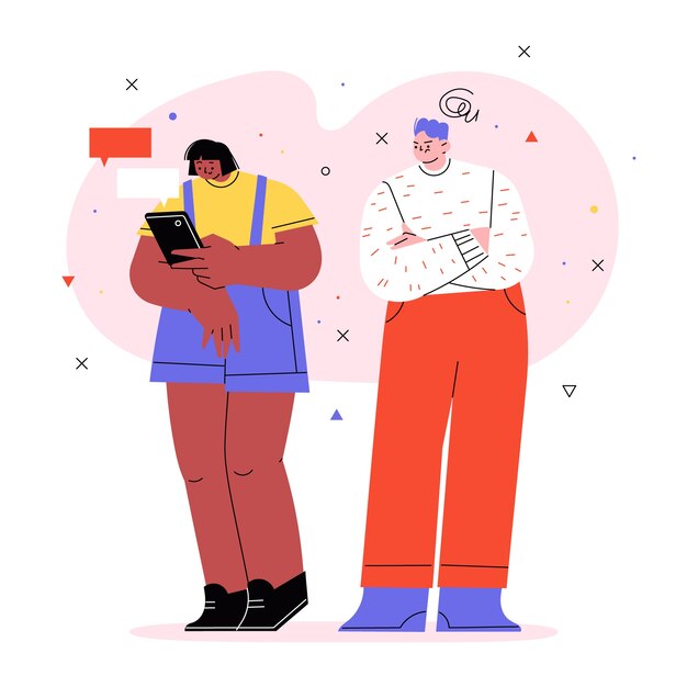 Illustrazione gelosa di design piatto disegnato a mano