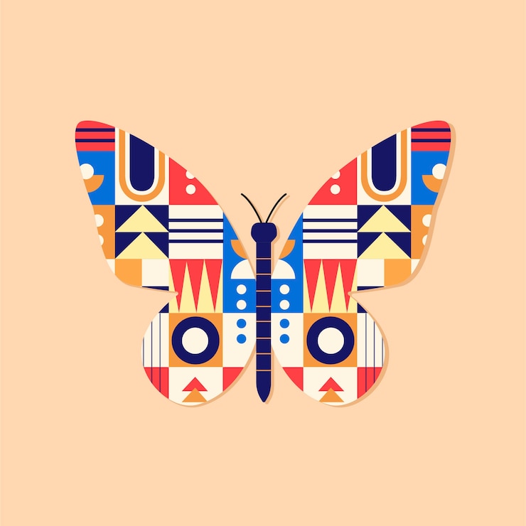 Vettore gratuito illustrazione geometrica design piatto