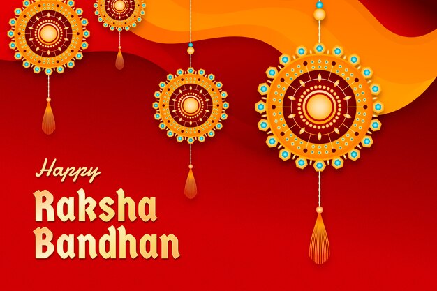 Illustrazione gradiente raksha bandhan