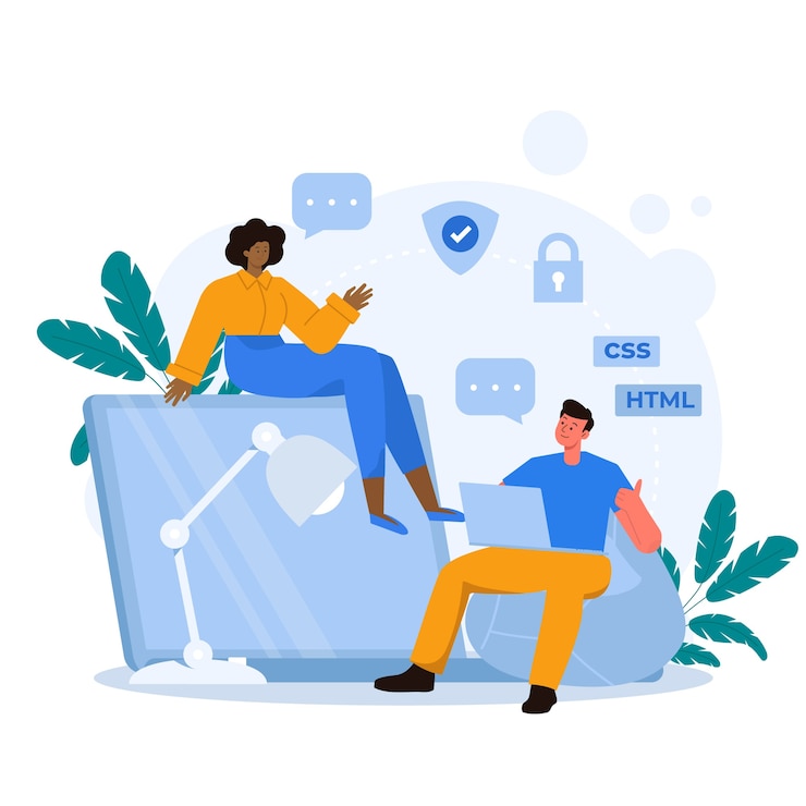 Vettore gratuito illustrazione intranet di design piatto disegnato a mano